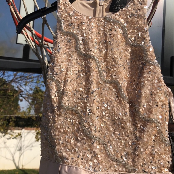 NEW‎ $368 Adrianna Papell Embellished Taffeta Ballgown Light Pink [SZ 10 ] - Picture 7 of 9